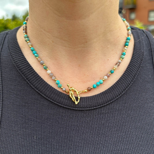 MantraChakra Imperial Jasper and Agate Beaded Necklace