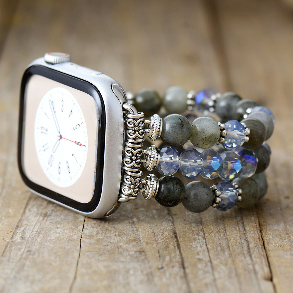 MantraChakra Agate and Tree Charm Apple Watch Bracelet