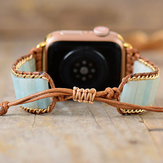 Handmade Amazonite Stone Apple Watch Straps 38-45MM