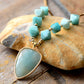Handmade Amazonite and Seed Beads Necklace - 19.7 Inches