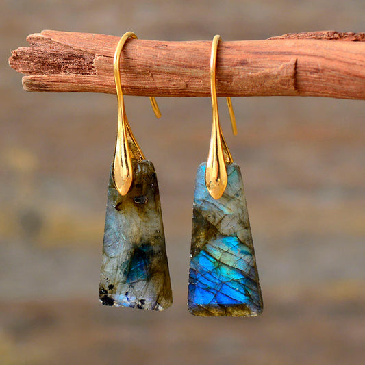 Handmade Beautiful Labradorite Dangle Earrings