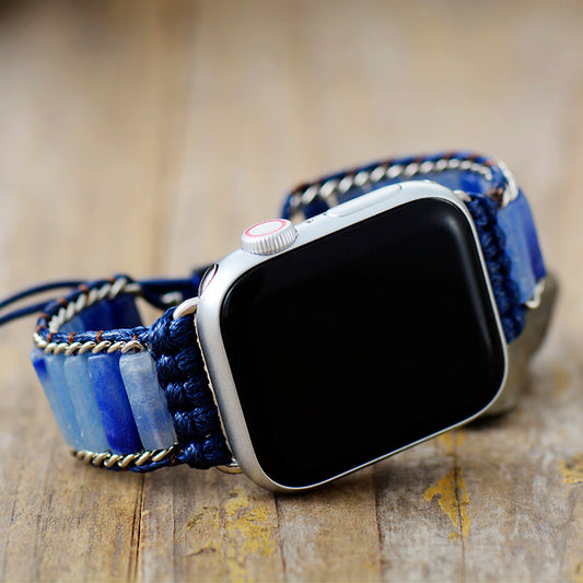 Handmade Blue Aventurine Apple Watch Bracelet