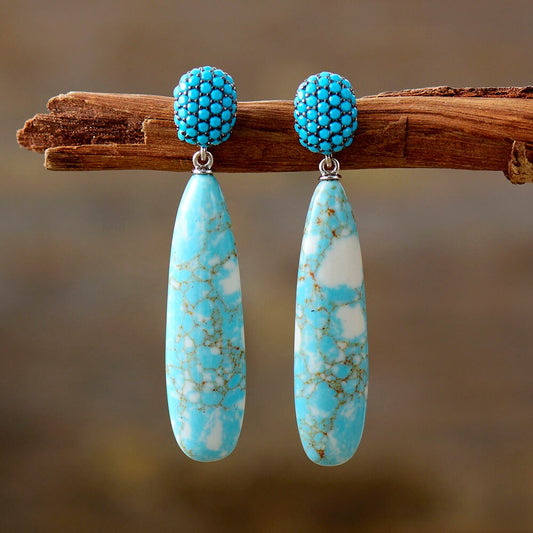 Handmade Jasper Teardrop and Stud Earrings