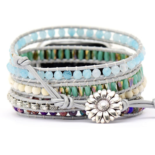 Handmade Jasper, Howlite and Hematite Apple Watch Bracelet