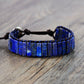 Handmade Natural Lapis Lazuli Leather Bracelet