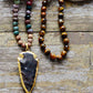 Handmade Tigers Eye and Arrowhead Pendant Necklace