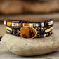 Handmade Tigers Eye and Mixed Jasper Wrap Bracelet
