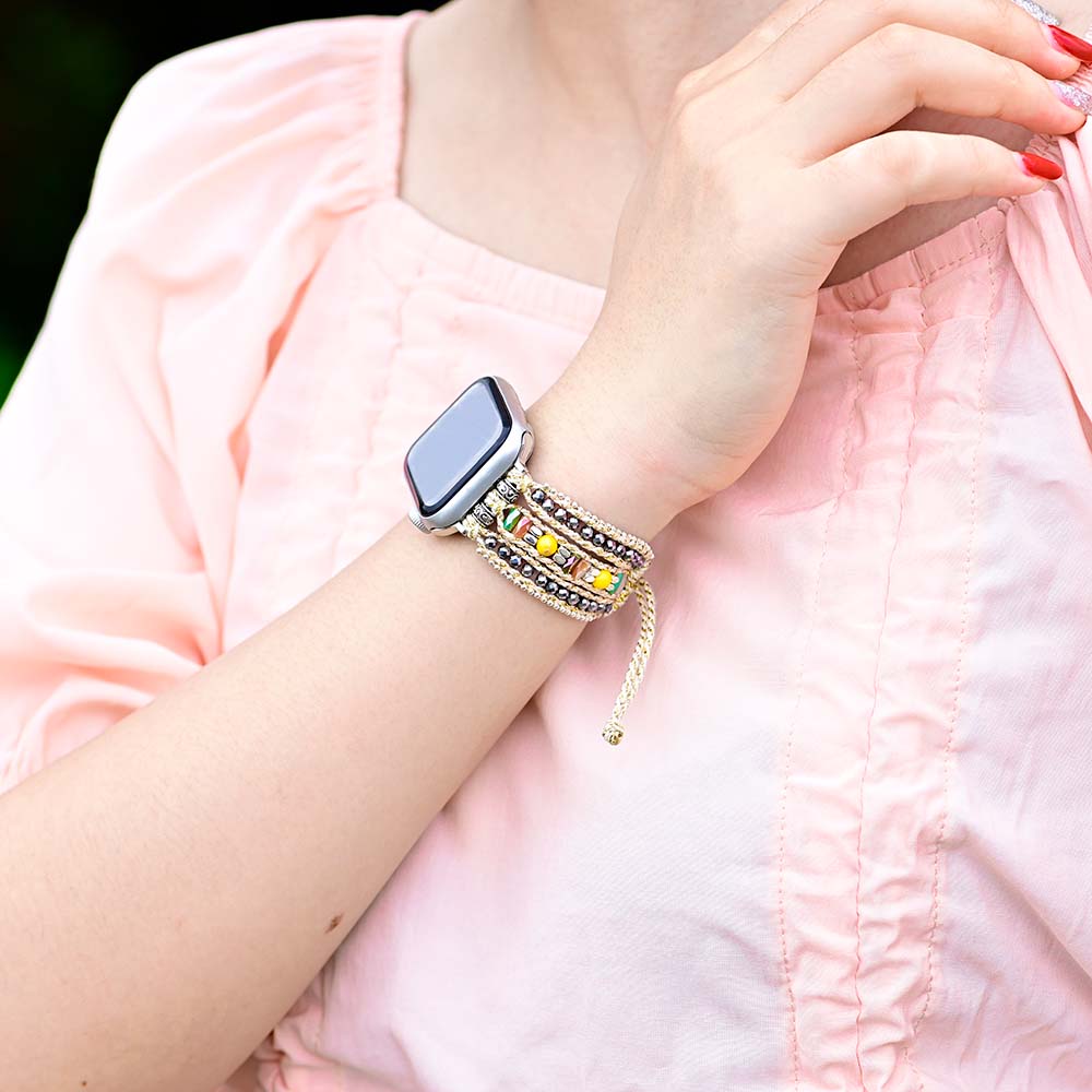 Handmade Hemitates and Emperor Stones Apple Watch Bracelet