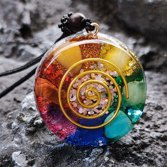 7 Chakra Orgone Energy Pendant Necklace - Healing Crystal