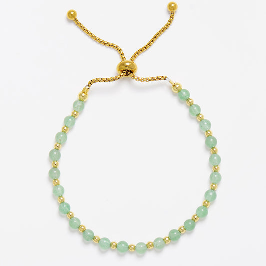 MantraChakra Adjustable Aventurine Beaded Bracelet