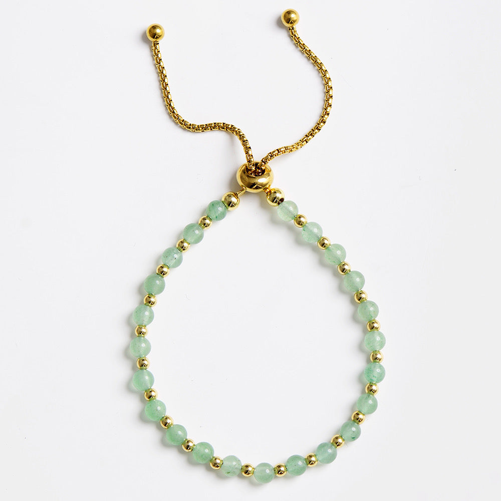 MantraChakra Adjustable Aventurine Beaded Bracelet