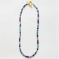 MantraChakra Amethyst and Apatite Beaded Necklace
