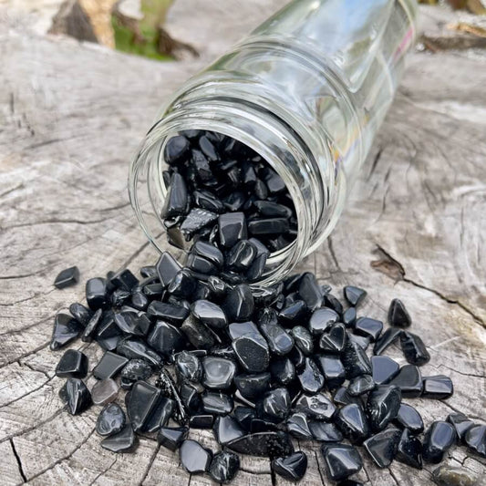 Crystal Infused Bamboo Water Bottle with Natural Obsidian Stone - Stay Hydrated π§