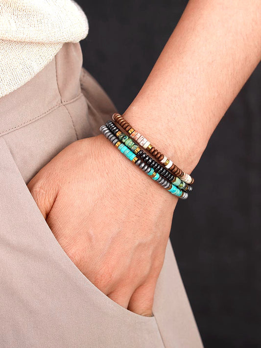 Handmade Hematite and Imperial Jasper Bracelet