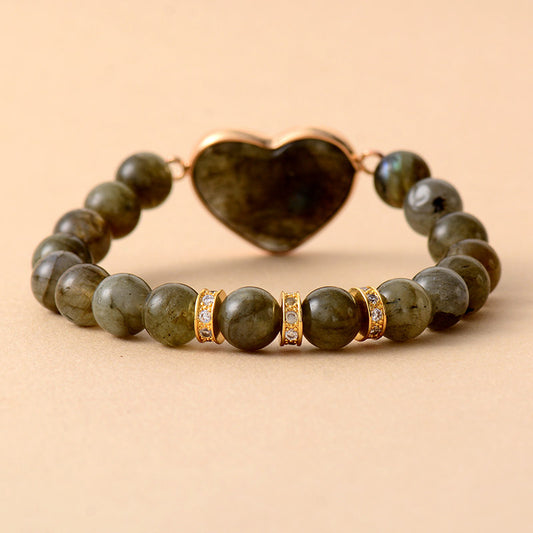 Handmade Luxury Natural Labradorite Gemstones Bracelet