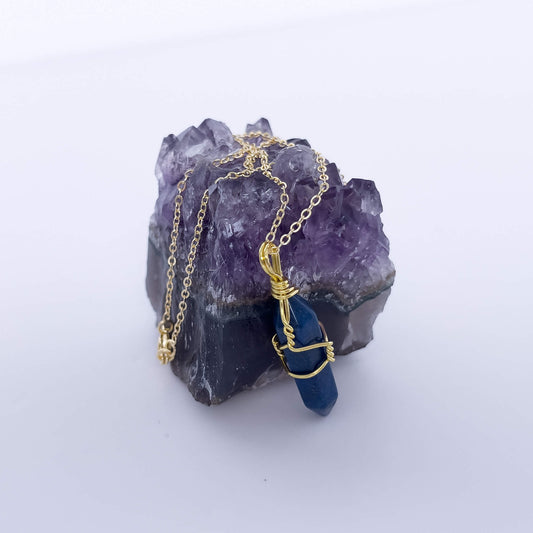 Lapis Lazuli Natural Healing Stone Pendant Necklace