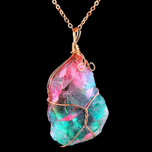 Handmade Rainbow Quartz Necklace