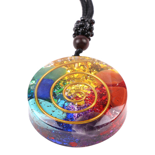 7 Chakra Orgone Energy Pendant Necklace - Healing Crystal