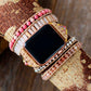 Handmade Sunstone, Rhodonite and White Jade Apple Watch Bracelet