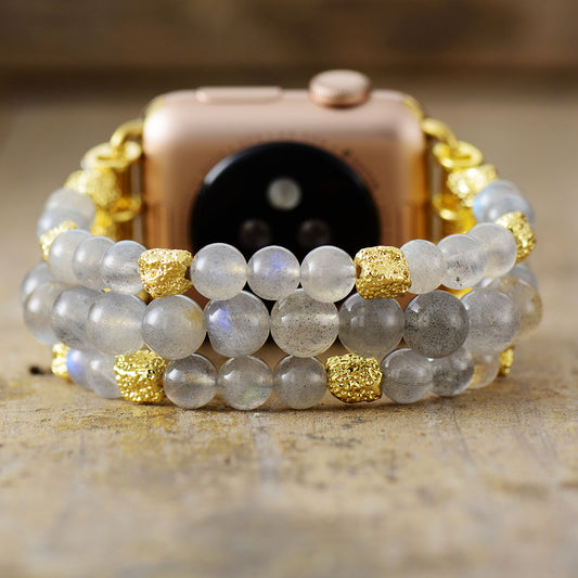 Handmade Labradorite Beaded Apple Watch Bracelet