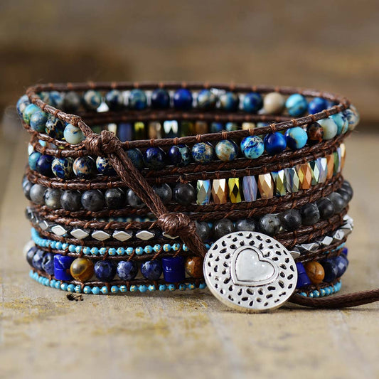 Handmade Imperial Jasper, Hematite, Labradorite and Sodalite Apple Watch Bracelet