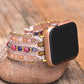 Handmade Natural Sunstone and Rhodochrosite Apple Watch Bracelet
