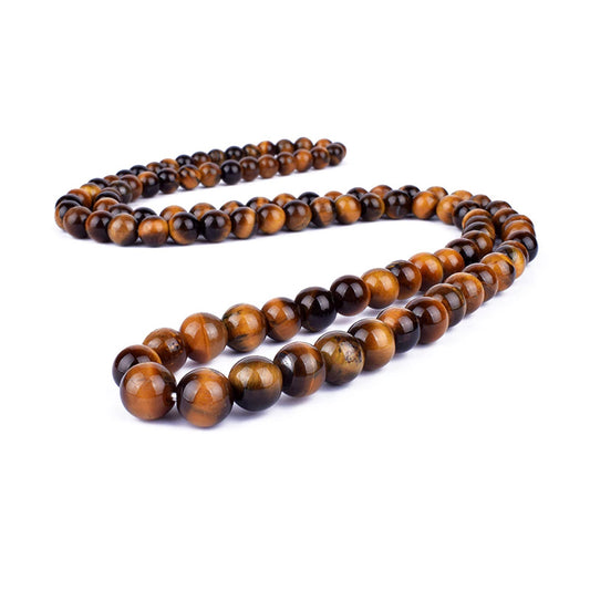 Handmade Tiger Eye Stone Beaded Necklace