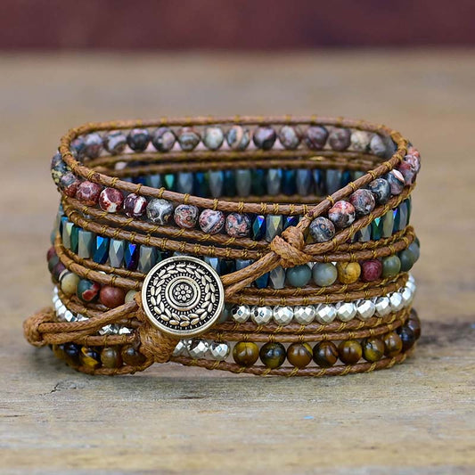 Handmade Tigers Eye, Agate and Jasper Apple Watch Bracelet