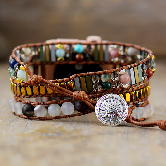 Handmade White Onyx and Jasper Apple Watch Straps 38-45MM Plate