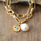 MantraChakra Pearl and Gold Plated Chain Necklace