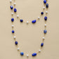 MantraChakra Pearl and Lapis Lazuli Gold Plated Necklace
