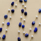 MantraChakra Pearl and Lapis Lazuli Gold Plated Necklace