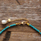 MantraChakra Seed Beads and Fresh Water Pearl Charm Bracelet