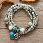 Handmade Agate and Onyx Heart Pendant Bracelet / Necklace