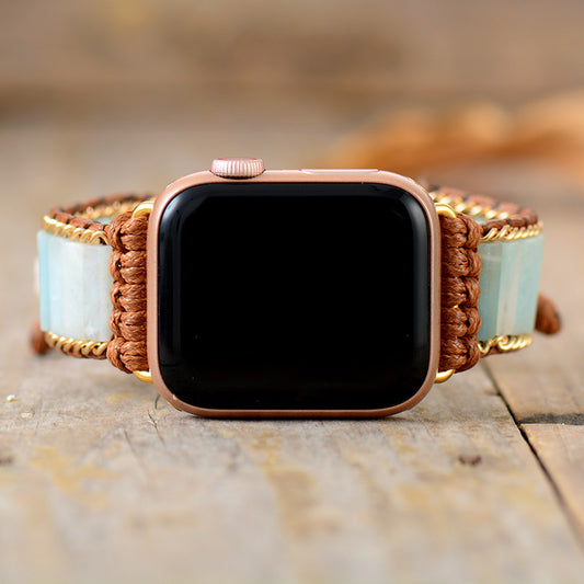 Handmade Amazonite Stone Apple Watch Straps 38-45MM
