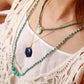 Handmade Lapis Lazuli Teardrop Pendant Choker Necklace - 17 Inches