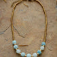 Handmade Amazonite Stone Choker Necklace - 17 inches