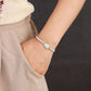 Handmade Natural Amazonite Stone Braided String Bracelet - 6.7 Inches + Adjustable