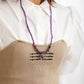 Handmade Amethyst Beaded Heart Pendant Bracelet/Necklace - 26.8 inches