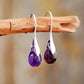 Handmade Amethyst Classic Drop Earrings - Natural Crystals