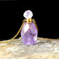 Natural Amethyst Stone Perfume Bottle Necklace