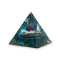 Orgone Energy Resin Pyramid with Amethyst & Blue Quartz Crystal