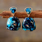 Handmade Blue Lily Imperial Jasper Stud Earrings