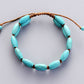 Handmade Turquoise Stone Cord Braided Stackable Bracelet