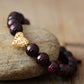 Handmade Natural Garnet Stone with Heart Shaped Charm Bracelet