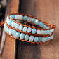 Handmade Amazonite Vintage Woven Bracelet