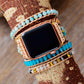 Handmade Amazonite, Jasper and Onyx Apple Watch Straps