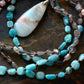Handmade Amazonite, Labradorite and Onyx Pendant Necklace
