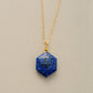 Handmade Lapis Lazuli Hexagon Pendant Necklace