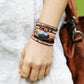 Handmade Labradorite and Jasper Wrap Bracelet